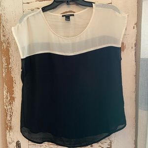 Forever 21 shear color block blouse